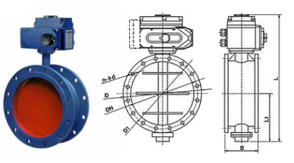 电动通风蝶阀产品结构图